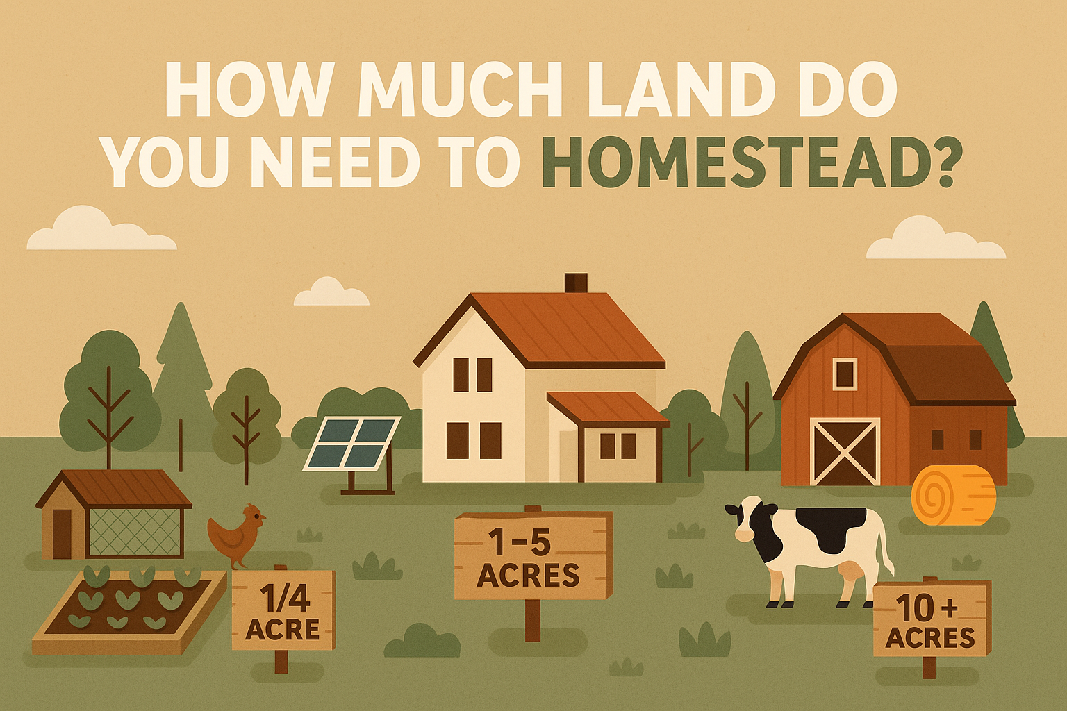 How much land do you need to homestead? 2025