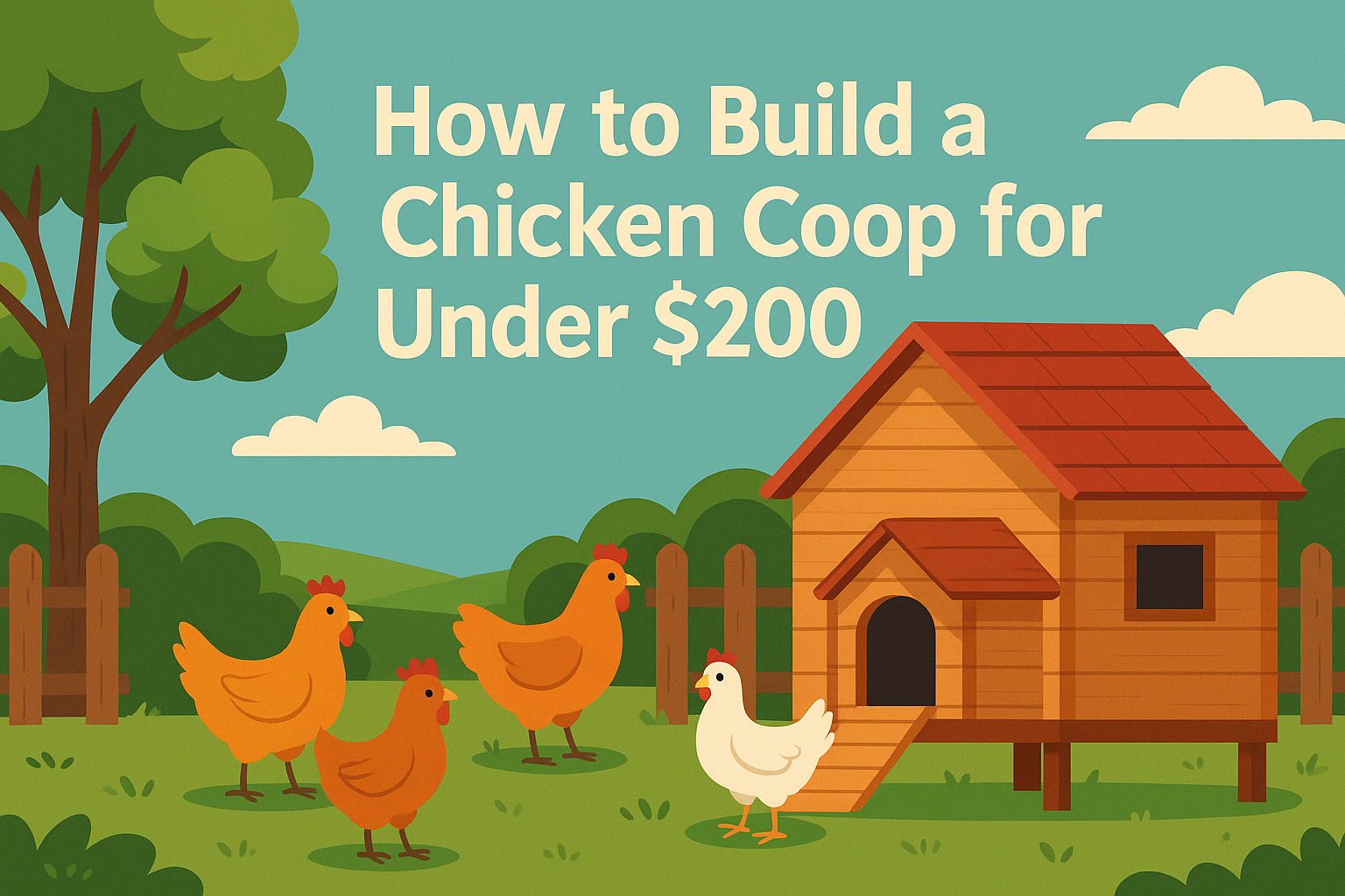 How to build a chicken coop for under $200: simple DIY guide for beginners