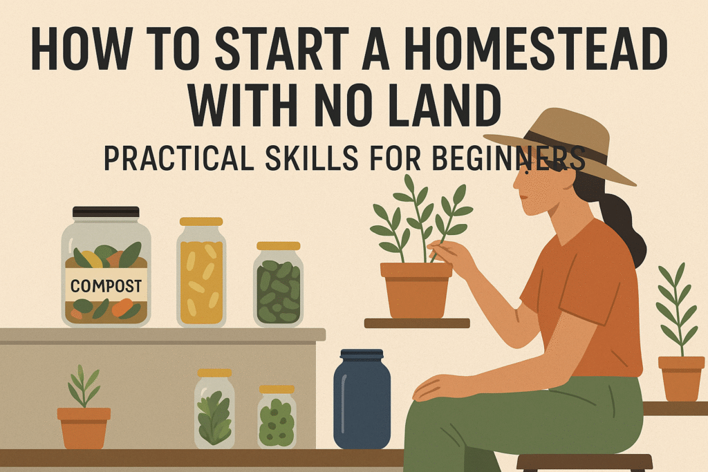 How to start a homestead with no land: Practical skills for beginners 2026