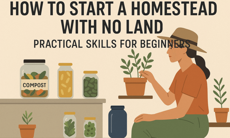 How to start a homestead with no land: Practical skills for beginners 2026