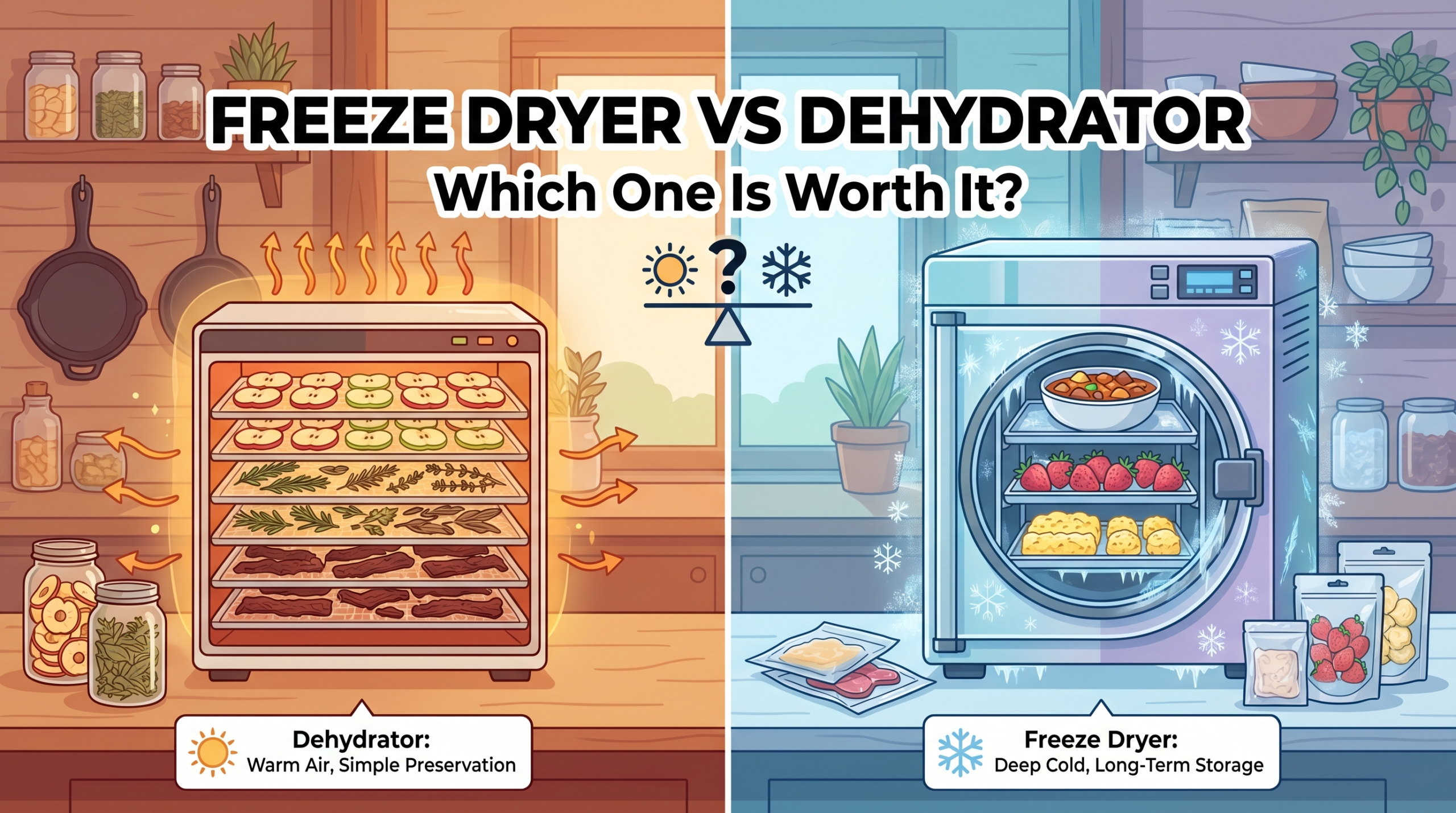 Freeze Dryer vs Dehydrator for Homesteading: Which One Is Actually Worth It?