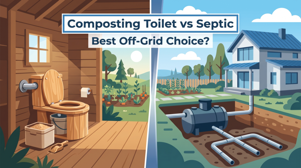 Composting Toilet vs Septic for Off-Grid Living: Costs, Laws, and Best Choice