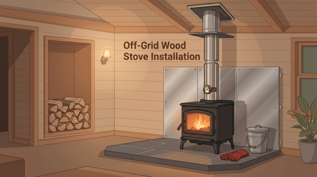 Off grid wood stove installation guide