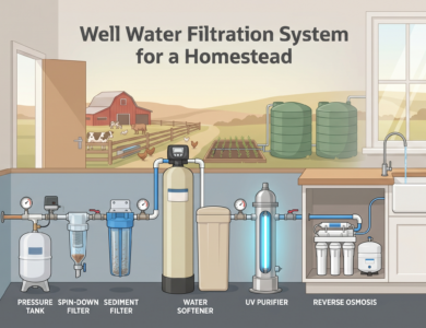 Well Water Filtration System for a Homestead