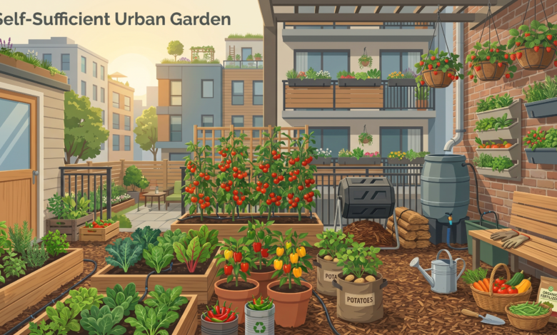 Self-Sufficient Urban Garden: How to Grow More Food in a Small City Space